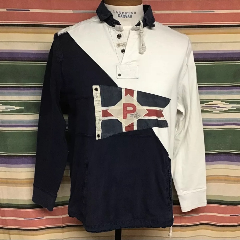 Polo Ralph Lauren Nautical Patch Rugby shirt! Men’s large with great details! - Picture 8 of 8